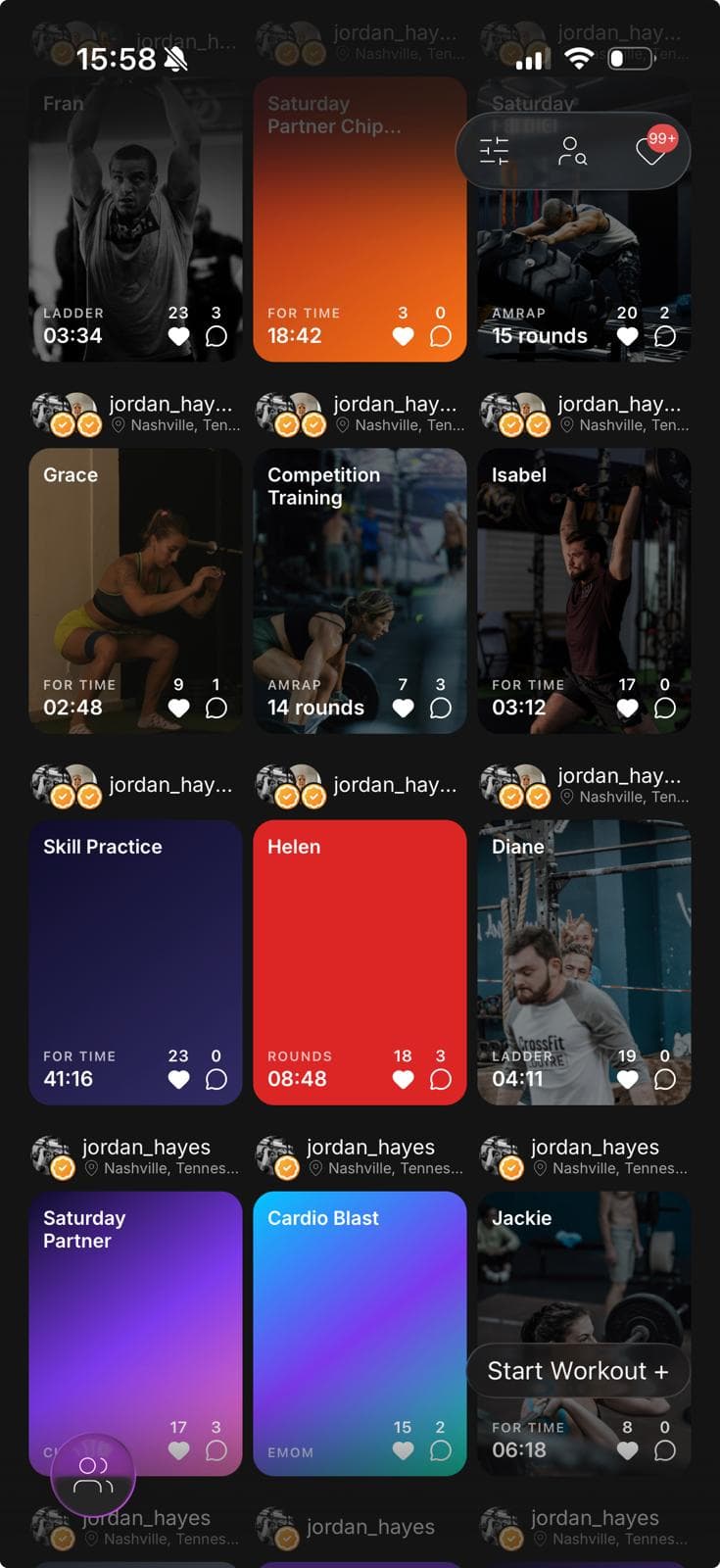 Worldwide Feed screen