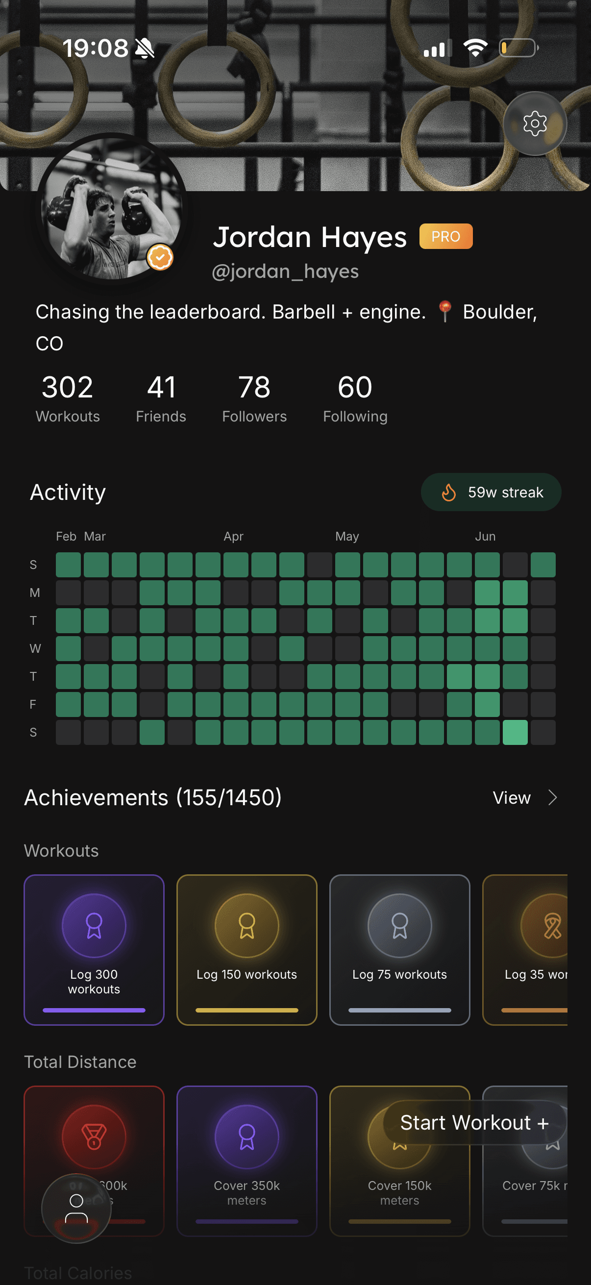 Profile screen